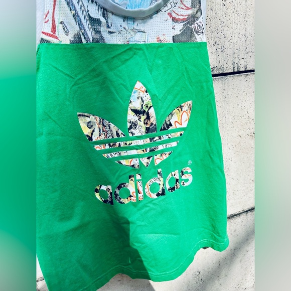 adidas x Topshop ✨Venice✨ green graffiti tank top✨ Size Medium ✨ Rare✨ Collector - Picture 10 of 14